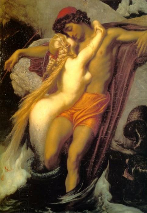 Lord Frederic Leighton The Fisherman and the Siren China oil painting art